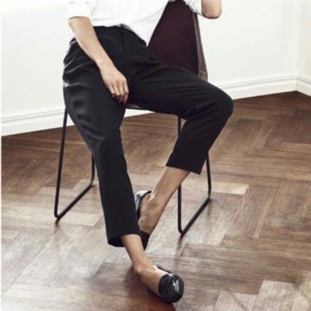 & Other Stories slim crop high rise gauze pants